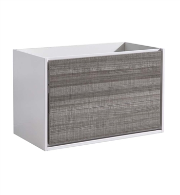 Fresca Catania 36" Ash Gray Wall Hung Modern Bathroom Cabinet