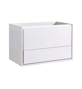 Fresca Catania 36" Glossy White Wall Hung Modern Bathroom Cabinet