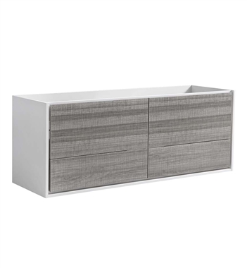 Fresca Catania 60" Ash Gray Wall Hung Single Sink Modern Bathroom Cabinet