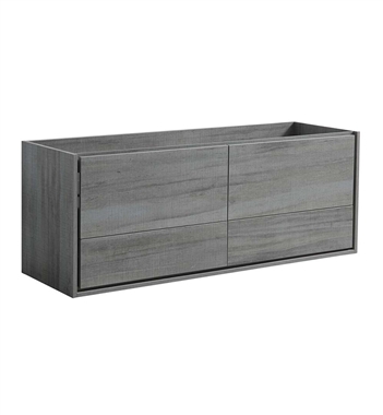 Fresca Catania 60" Ocean Gray Wall Hung Single Sink Modern Bathroom Cabinet