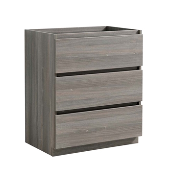 Fresca Lazzaro 30" Gray Wood Free Standing Modern Bathroom Cabinet