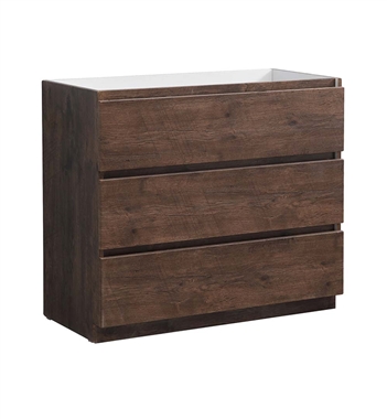 Fresca Lazzaro 42" Rosewood Free Standing Modern Bathroom Cabinet