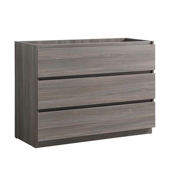 Fresca Lazzaro 48" Gray Wood Free Standing Modern Bathroom Cabinet