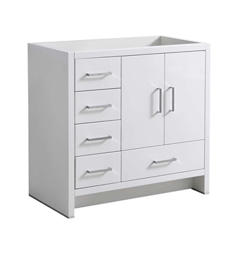 Fresca Imperia 36" Glossy White Free Standing Modern Bathroom Cabinet - Left Version