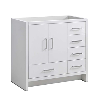 Fresca Imperia 36" Glossy White Free Standing Modern Bathroom Cabinet - Right Version