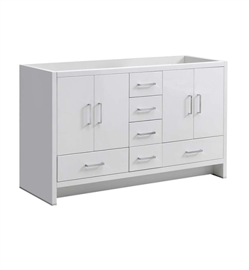 Fresca Imperia 60" Glossy White Free Standing Double Sink Modern Bathroom Cabinet