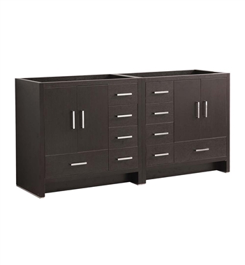 Fresca Imperia 72" Dark Gray Oak Free Standing Double Sink Modern Bathroom Cabinet w/ Integrated Sink