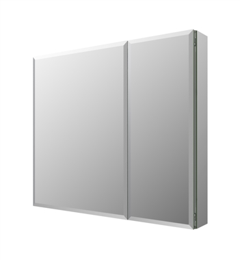 Fresca 30" Wide x 26" Tall Bathroom Medicine Cabinet w/ Mirrors, Beveled Edge