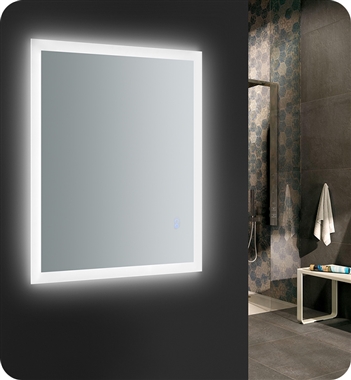 Fresca Angelo 36" Wide x 30" Tall Bathroom Mirror with LED Lighting