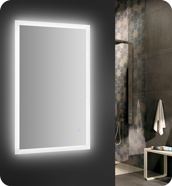 Fresca Angelo 48" Wide x 30" Tall Bathroom Mirror with LED Lighting