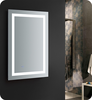 Fresca Santo 24" Wide x 36" Tall Bathroom Mirror with LED Lighting