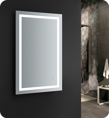 Fresca Santo 48" Wide x 30" Tall Bathroom Mirror with LED Lighting