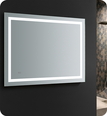 Fresca Santo 48" Wide x 36" Tall Bathroom Mirror with LED Lighting and Defogger