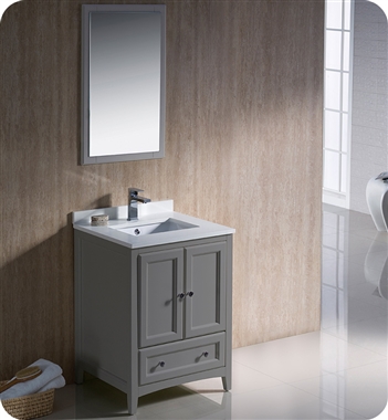 Fresca Oxford 24" Gray Traditional Bathroom Vanity