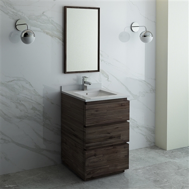 Fresca Formosa 24" Floor Standing Modern Bathroom Vanity with Mirror