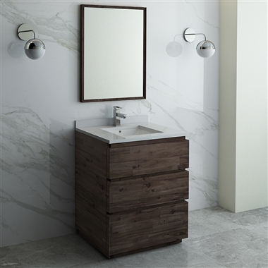 Fresca Formosa 30" Floor Standing Modern Bathroom Vanity with Mirror