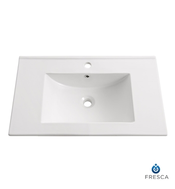 Fresca Torino 30" White Integrated Sink with Countertop