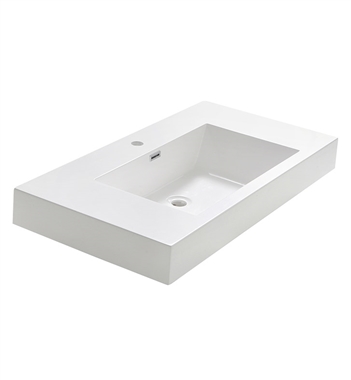 Fresca Valencia 40" White Integrated Sink with Countertop