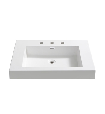 Fresca Potenza 28" White Integrated Sink with Countertop