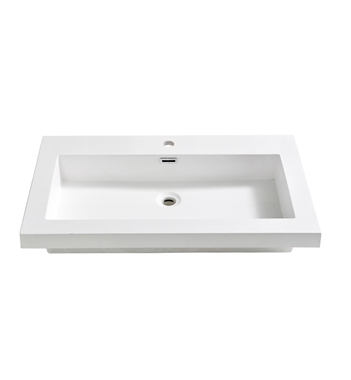 Fresca Medio 32" White Integrated Sink with Countertop