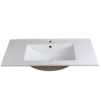 Fresca Allier 36" White Integrated Sink with Countertop