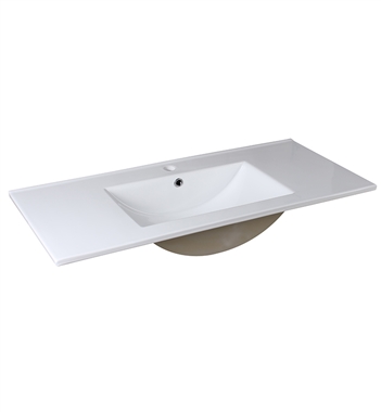 Fresca Allier 40" White Integrated Sink with Countertop